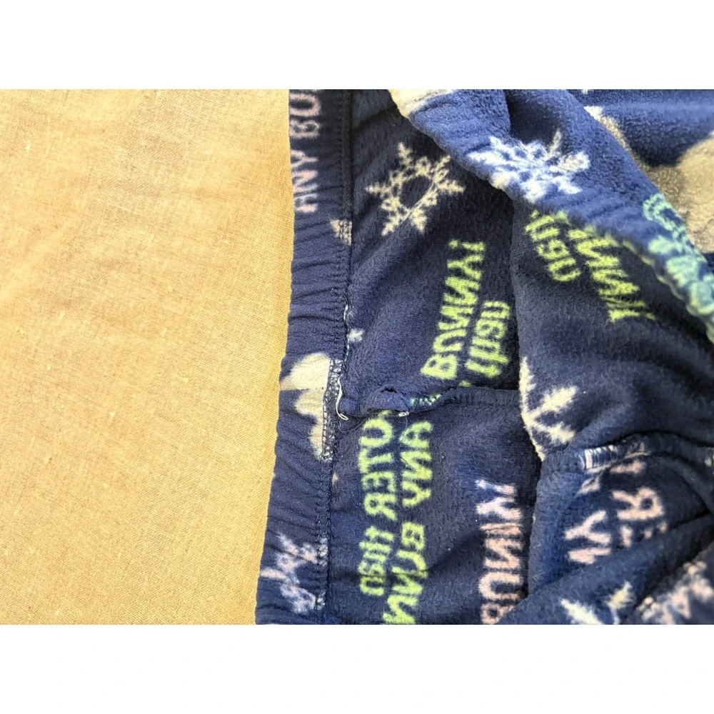 Disney Thumper Bambi Fleece Pajama Pants Blue Snowflake Cuter Than Any Bunny XL - Picture 5 of 5